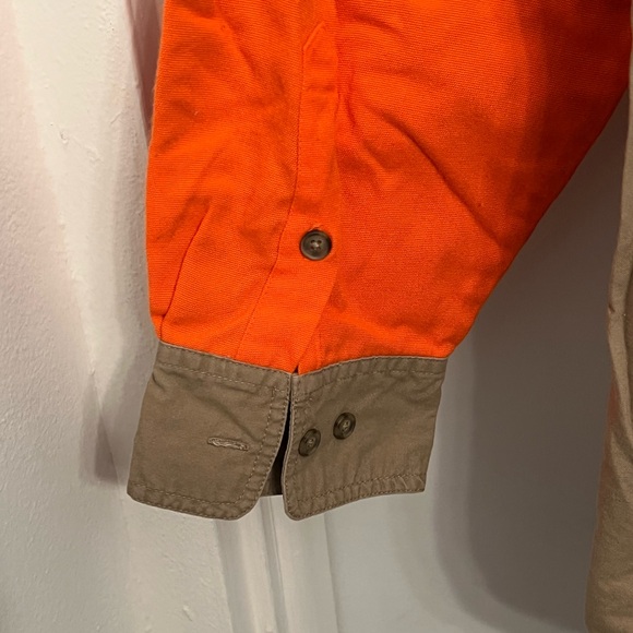 Men's Tan and Orange Hunting Jacket - Picture 9 of 11